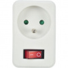 Solight zásuvka, 10A, biela, vypínač P96 Solight zásuvka, 10A, biela, vypínač P96