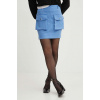 Sukňa s prímesou vlny Moschino Jeans 0109.8226 modrá 34 Sukňa s prímesou vlny Moschino Jeans 0109.8226 modrá 34