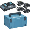 Makita 197626-8 sada Li-ion LXT 18V 4ksBL1850B+1ksDvojitá nabíjačkaDC18RD+1ksMakpac Makita 197626-8 sada Li-ion LXT 18V 4ksBL1850B+1ksDvojitá nabíjačkaDC18RD+1ksMakpac