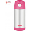 Dětská nerezová termoska THERMOS s brčkem růžová 355ml (120015) Dětská nerezová termoska THERMOS s brčkem růžová 355ml (120015)