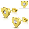 CITY STORM Náušnice srdiečkové z chirurgickej ocele v zlatej farbe - Montana CITY STORM Náušnice srdiečkové z chirurgickej ocele v zlatej farbe - Montana