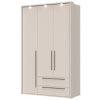 JL Trojdverová šatníková skriňa so zásuvkami a LED osvetlením Baptiste-béžová JL Trojdverová šatníková skriňa so zásuvkami a LED osvetlením Baptiste-béžová