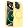 AppleMix Kryt pre Apple iPhone 16 Pro Max - Podpora MagSafe - plast / silikón - žltý AppleMix Kryt pre Apple iPhone 16 Pro Max - Podpora MagSafe - plast / silikón - žltý