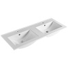Mereo Nábytkové dvojumývadlo SLIM, 121x46x18 cm, keramické, biele UC12146D Mereo Nábytkové dvojumývadlo SLIM, 121x46x18 cm, keramické, biele UC12146D