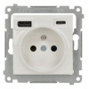 Kontakt-Simon Zásuvka Simon s integrovanou nabíječkou USB C+A (modul), 2,1 A, 5 V DC, 230 V bílá DGZ1ZUSB2CA.01/11 Kontakt-Simon Zásuvka Simon s integrovanou nabíječkou USB C+A (modul), 2,1 A, 5 V DC, 230 V bílá DGZ1ZUSB2CA.01/11