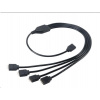 AKASA kabel RGB LED rozdělovací a prodlužovací, 1x female, 4x male, 50 cm AK-CBLD04-50BK