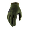 100% RIDECAMP Gloves, Army Green/Black - XL