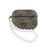 GUESS PU 4G Classic Logo Pearl Strap pre AirPods Pro 3 - hnedý GUESS PU 4G Classic Logo Pearl Strap pre AirPods Pro 3 - hnedý