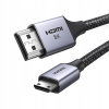 Kábel Ugreen HD163 mini HDMI - HDMI, 8K, 2 m, sivý Kábel Ugreen HD163 mini HDMI - HDMI, 8K, 2 m, sivý