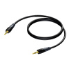 ProCab CLA716/1.5 - Hotový prepojovací audio kábel s konektormi ProCab Jack 3,5 mm stereo Jack 3,5 mm stereo. Priame pozlátené konektory, dĺžka kábla 1,5m