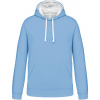 KARIBAN VINTAGE K446 / Pánska mikina s kontrastnou kapucňou - sky blue/white XL KARIBAN VINTAGE K446 / Pánska mikina s kontrastnou kapucňou - sky blue/white XL