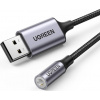 Ugreen Kabel USB-A - Mini Jack 3,5 mm černo-stříbrný (30757) Ugreen Kabel USB-A - Mini Jack 3,5 mm černo-stříbrný (30757)