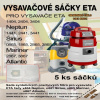Sáčky do vysávače ETA 0441, 1441, 2441, 1404, 2404, 3404, Neptun, Sirius - 5ks Sáčky do vysávače ETA 0441, 1441, 2441, 1404, 2404, 3404, Neptun, Sirius - 5ks