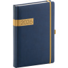 NOTIQUE Denní diář Twill 2026, modro-zlatý, 15 x 21 cm NOTIQUE Denní diář Twill 2026, modro-zlatý, 15 x 21 cm