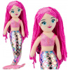 LeanToys Plyšová mořská panna s holografickým ocasem růžová 48 cm LEAN Toys LeanToys Plyšová mořská panna s holografickým ocasem růžová 48 cm LEAN Toys