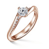 Freya Side Stones | Zásnubný prsteň so stredovým kameňom 0.500ct, ružové zlato, s diamantmi 46