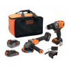 BLACK+DECKER Kombo sada príklepová aku vŕtačka 18V a brúska BCK24D1M1SB BLACK+DECKER Kombo sada príklepová aku vŕtačka 18V a brúska BCK24D1M1SB