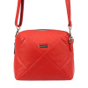 Červená kožená taška cez rameno MiaMore 01-003 s prešívaným vzorom a vonkajším vreckom Červená kožená taška cez rameno MiaMore 01-003 s prešívaným vzorom a vonkajším vreckom