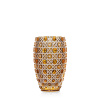 Bohémia Crystal Ručne brúsená váza Osmihran Amber 205mm Bohémia Crystal Ručne brúsená váza Osmihran Amber 205mm