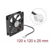Delock Axiální ventilátor: 24 V DC, 120 x 120 x 25 mm, černý 67303 Delock Axiální ventilátor: 24 V DC, 120 x 120 x 25 mm, černý 67303