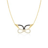 Nekonečný náhrdelník, krídla Savicki: zlato, diamanty, čierne diamanty - SAVMAYN-LBR-1551 Nekonečný náhrdelník, krídla Savicki: zlato, diamanty, čierne diamanty - SAVMAYN-LBR-1551
