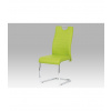 Autronic jedálenská stolička, koženka zelená, chróm DCL-418 LIM DCL-418 LIM