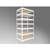 Kovový regál Biedrax 35 x 120 x 210 cm, biely, 7 políc OSB 10 mm, nosnosť 200 kg na policu Kovový regál Biedrax 35 x 120 x 210 cm, biely, 7 políc OSB 10 mm, nosnosť 200 kg na policu
