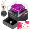 ADDwell Luxusná darčeková krabička s večnou fialovou ružou, hudobným boxom a zlatým náhrdelníkom I Love You ADDwell Luxusná darčeková krabička s večnou fialovou ružou, hudobným boxom a zlatým náhrdelníkom I Love You