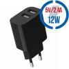 GEMBIRD TA-UC-2A12-01, Nabíjačka, 2x USB-A, 12W, č GEMBIRD TA-UC-2A12-01, Nabíjačka, 2x USB-A, 12W, č