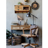 Chic Antique Antik drevená stolička s výpletom a opierkami na kolieskach Old French chair - 62*62*92 cm - Chic Antique Chic Antique Antik drevená stolička s výpletom a opierkami na kolieskach Old French chair - 62*62*92 cm - Chic Antique