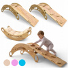 Hojdačka Montessori 3v1 pre dieťa s vankúšom Šmýkačka Stena Wood Style Hojdačka Montessori 3v1 pre dieťa s vankúšom Šmýkačka Stena Wood Style