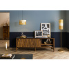 Bighome - Príborník mango 185x45x65 hnedý olejovaný / tmavá žula LOS ANGELES Bighome - Príborník mango 185x45x65 hnedý olejovaný / tmavá žula LOS ANGELES