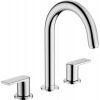 Hansgrohe Vernis Shape - 3-otvorová umývadlová armatúra s odtokovou súpravou s tiahlom, chróm 71563000 Hansgrohe Vernis Shape - 3-otvorová umývadlová armatúra s odtokovou súpravou s tiahlom, chróm 71563000
