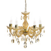 ACA DECOR Závesný luster NEFERTITI 5x40W/E14/230V/IP20, zlatá farba ACA DECOR Závesný luster NEFERTITI 5x40W/E14/230V/IP20, zlatá farba