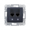 ZÁSUVKA DÁT. 2xRJ45 6 STP SEDNA GRAFIT ZÁSUVKA DÁT. 2xRJ45 6 STP SEDNA GRAFIT