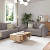 zahrada-XL Sada pohoviek s vankúšom 3 pcs Sivohnedá 220 x 78 x 84 cm látka 3324615 zahrada-XL Sada pohoviek s vankúšom 3 pcs Sivohnedá 220 x 78 x 84 cm látka 3324615