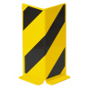 Nájazdová ochr.–uholník 400 s plastovou povrchovou úpravou, žltý s čiernymi pruhmi, 400 x 160 mm Nájazdová ochr.–uholník 400 s plastovou povrchovou úpravou, žltý s čiernymi pruhmi, 400 x 160 mm