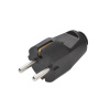 SOLIGHT Zástrčka priama, IP20, čierna, P57B SOLIGHT Zástrčka priama, IP20, čierna, P57B