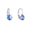 Náušnice bižutérie s Preciosa kryštály modré okrúhle 51031.3 lt.sapphire Náušnice bižutérie s Preciosa kryštály modré okrúhle 51031.3 lt.sapphire