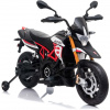 Beneo elektrická motorka Aprilia Dorsoduro 900 Licencované 12V batéria Eva mäkké kolesá 2 x 18W motor odpruženie kovový rám kovová vidlica pomocné kolieska červená Beneo elektrická motorka Aprilia Dorsoduro 900 Licencované 12V batéria Eva mäkké kolesá 2 x 18W motor odpruženie kovový rám kovová vidlica pomocné kolieska červená