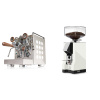 Rocket Espresso Appartamento, white, walnut + Eureka Mignon Silenzio 55, CR white Rocket Espresso Appartamento, white, walnut + Eureka Mignon Silenzio 55, CR white