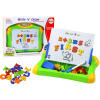 Magnetická vzdelávacia tabuľa LEAN Toys s písmenami a číslami vrátane fixky a hubky pre deti 3+ Magnetická vzdelávacia tabuľa LEAN Toys s písmenami a číslami vrátane fixky a hubky pre deti 3+