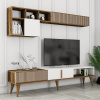 TV skrinka / Obývacia stena Milan TV - Walnut, White TV skrinka / Obývacia stena Milan TV - Walnut, White