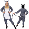 Pyžamo Lemur veľ. S SPRINGOS KIGURUMI šedo-biele Pyžamo Lemur veľ. S SPRINGOS KIGURUMI šedo-biele