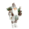 ArtFir Vianočná dekorácia SANTA CLAUS 78C | biela/strieborná 27 x 12 x 40 cm ArtFir Vianočná dekorácia SANTA CLAUS 78C | biela/strieborná 27 x 12 x 40 cm