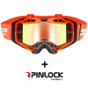 LS2 Helmets LS2 AURA PRO GOGGLE BLACK ORANGE WITH IRIDIUM VISOR LS2 Helmets LS2 AURA PRO GOGGLE BLACK ORANGE WITH IRIDIUM VISOR