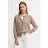 Vlnený kardigán Tommy Hilfiger WW0WW47469 béžová M Vlnený kardigán Tommy Hilfiger WW0WW47469 béžová M
