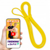 Odporová guma / pás na cvičenie fitness a pilates, odpor 2 - 6 kg, žltá, silná DrFit Odporová guma / pás na cvičenie fitness a pilates, odpor 2 - 6 kg, žltá, silná DrFit