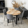 Mebel Elite Stôl HARRY 102-142 cm Dub Artisan/čierny Mebel Elite Stôl HARRY 102-142 cm Dub Artisan/čierny