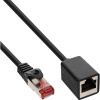 S/FTP (PiMF) Patchkábel LSOH 1m cat.6, čierny, Cu, predlžovací M/F S/FTP (PiMF) Patchkábel LSOH 1m cat.6, čierny, Cu, predlžovací M/F